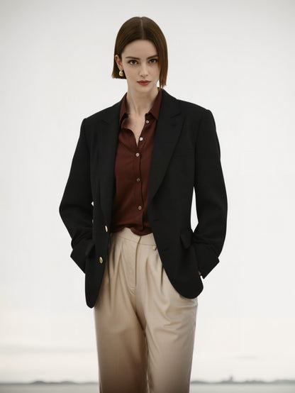 Blazer Sartoriale con Bottoni Dorati | Francesca